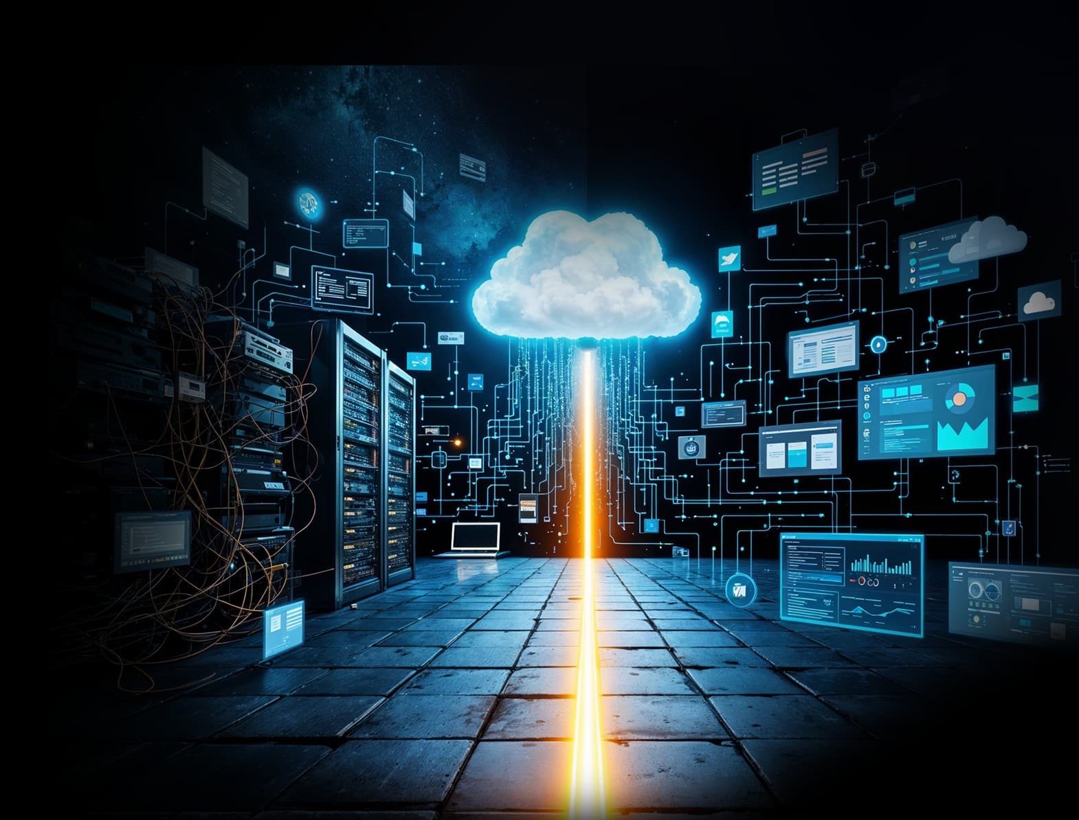Migration & Modernization Solutions upgrading legacy systems. Transition from old servers to cloud for efficiency.