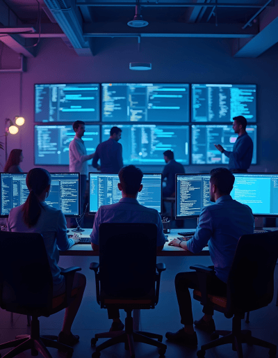 Team strategically enabling transformative business outcomes through custom software development services.