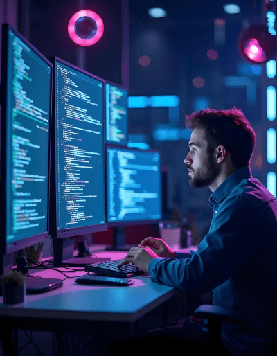 Specialist coding high-performance platforms for enterprise website development services and business goals.