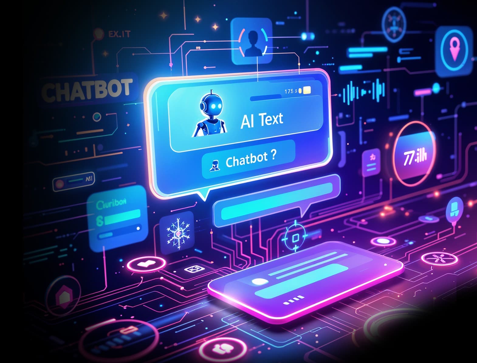 Robotic Process Automation simplifies workflow. AI chatbot automating task, increasing efficiency and reducing effort.