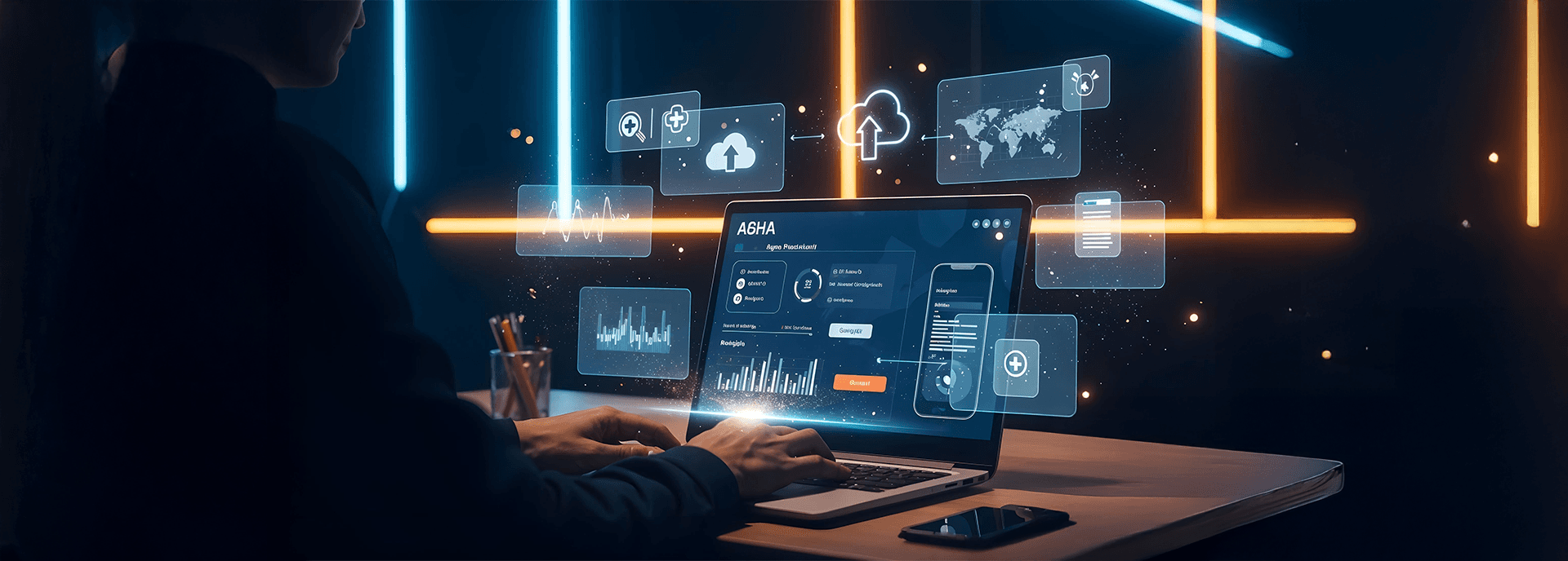 Professionals analyzing charts on multiple screens, highlighting data-driven business process optimization in action